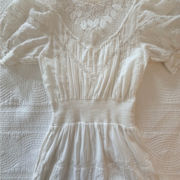 LoveShackFancy Cream Lace Mini Dress - Picture 6 of 7
